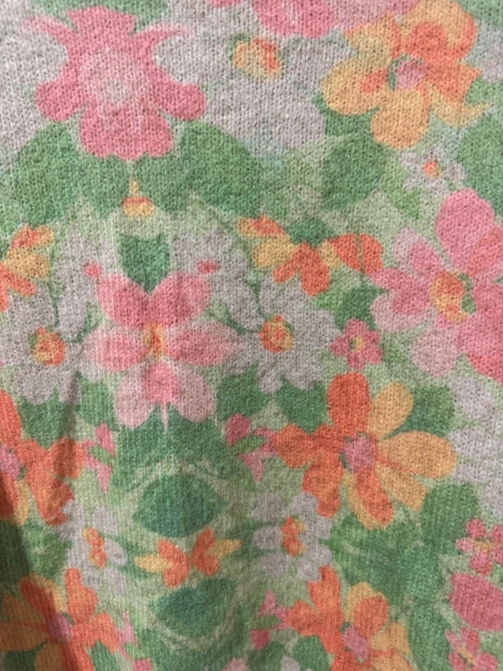 ZARA Floral Knit Cardigan Pearl Detail Size M - Picture 3 of 11